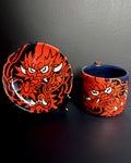 Red Japanese Dragon Cup & Saucer Set