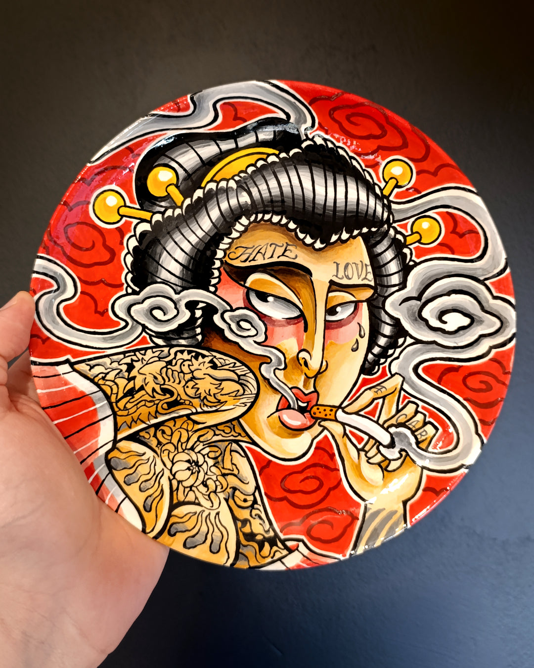 Japanese Girl Smoking Cigarette