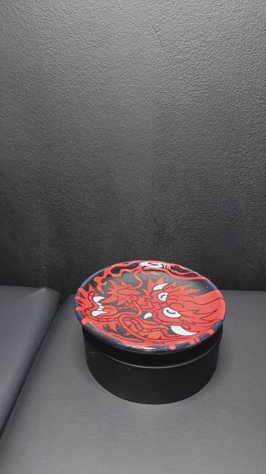 Red Japanese Dragon Cup & Saucer Set