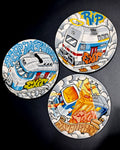 Custom Train Tribute Plate Set