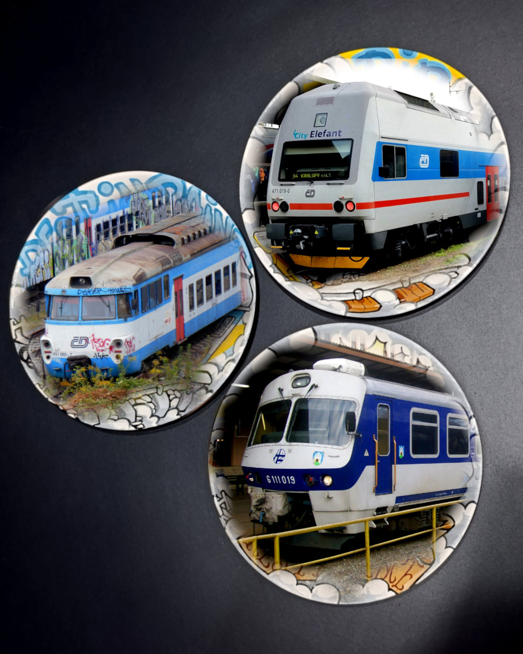 Custom Train Tribute Plate Set